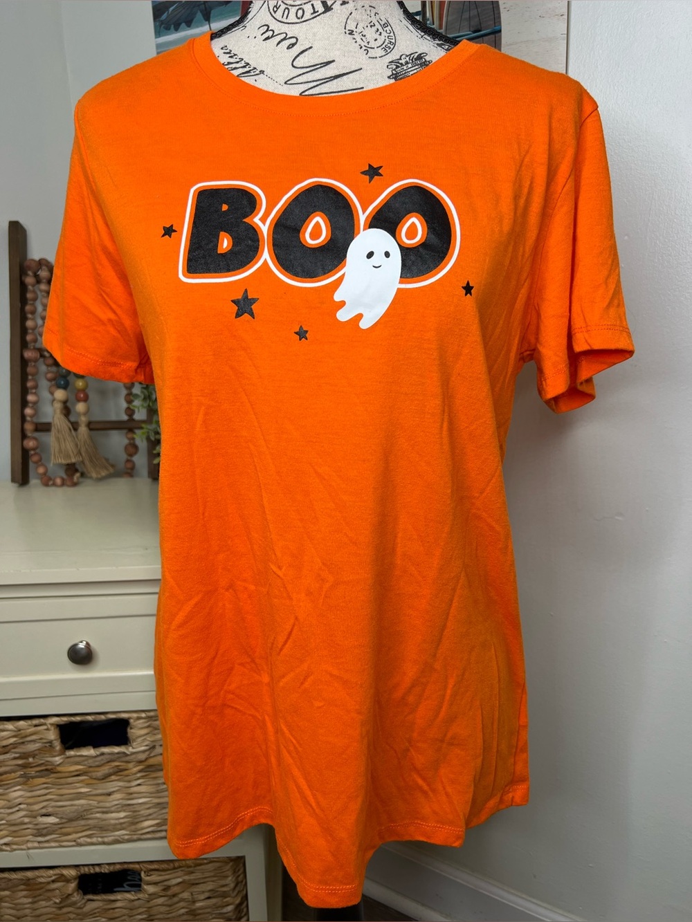 Way To Celebrate  "BOO" Ghost Halloween Crewneck T-Shirt